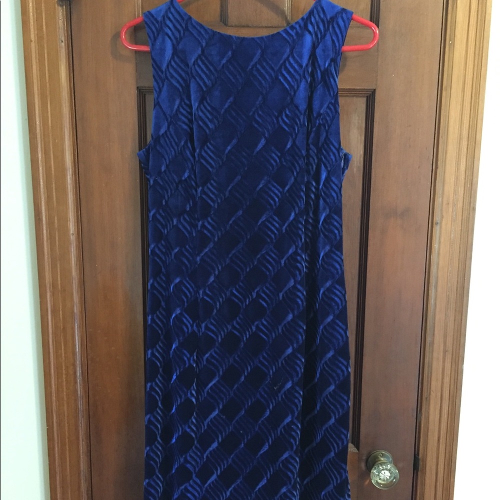 Vintage V back velvet dress